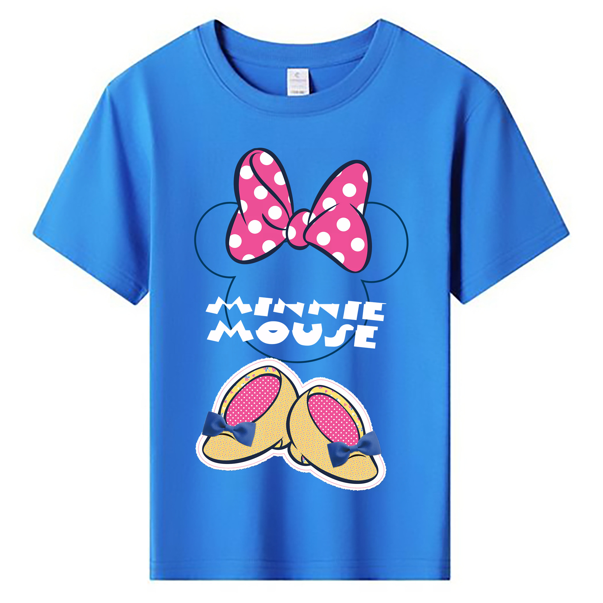 （画像用） ミッキーマウス Mickey Mouse 綿100％キッズTシャツ（フロントプリント）